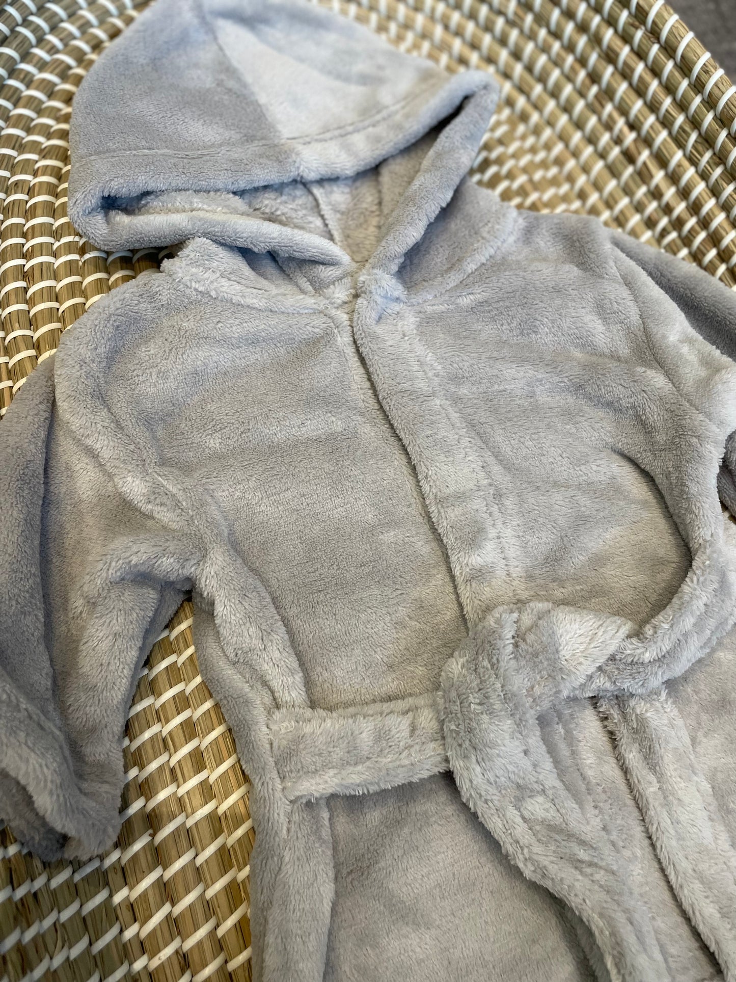 Personalised grey dressing gown