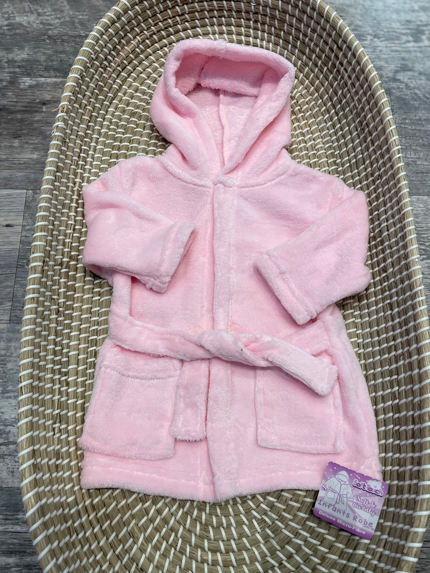Personalised pink dressing gown