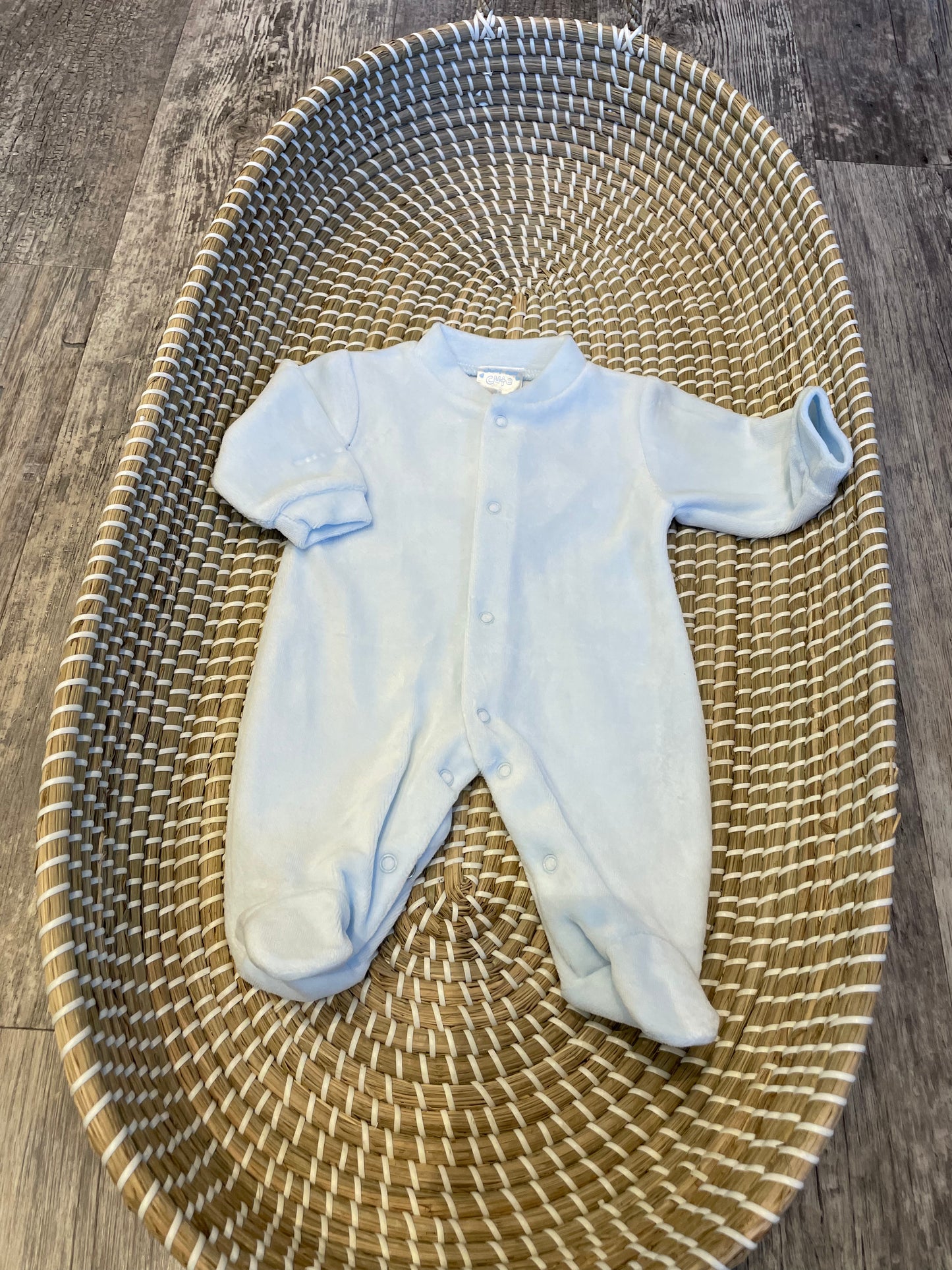Personalised velour babygrow