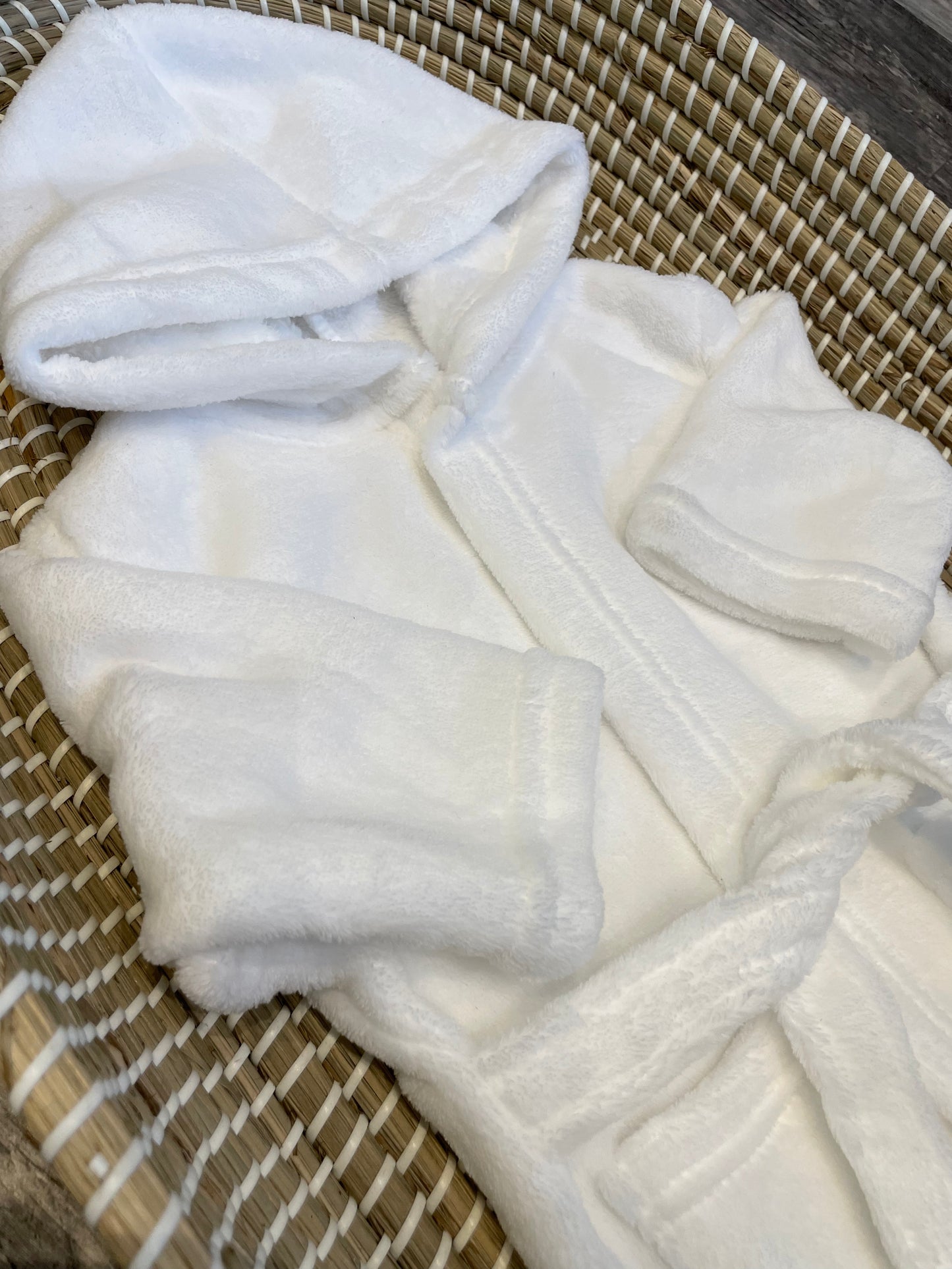Personalised white dressing gown