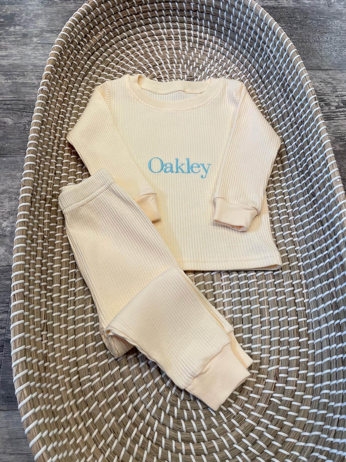 Personalised ribbed loungewear