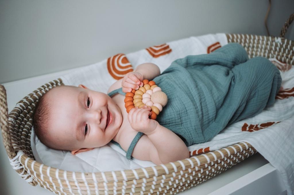 Orange rainbow teether