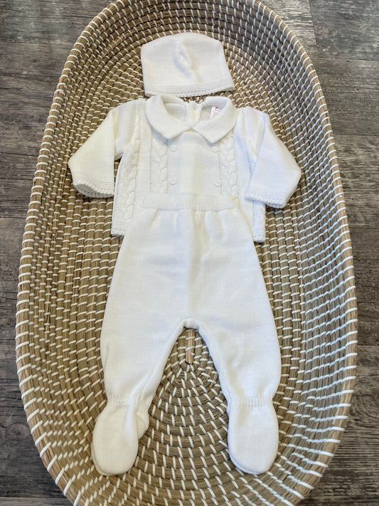 The white knitted set