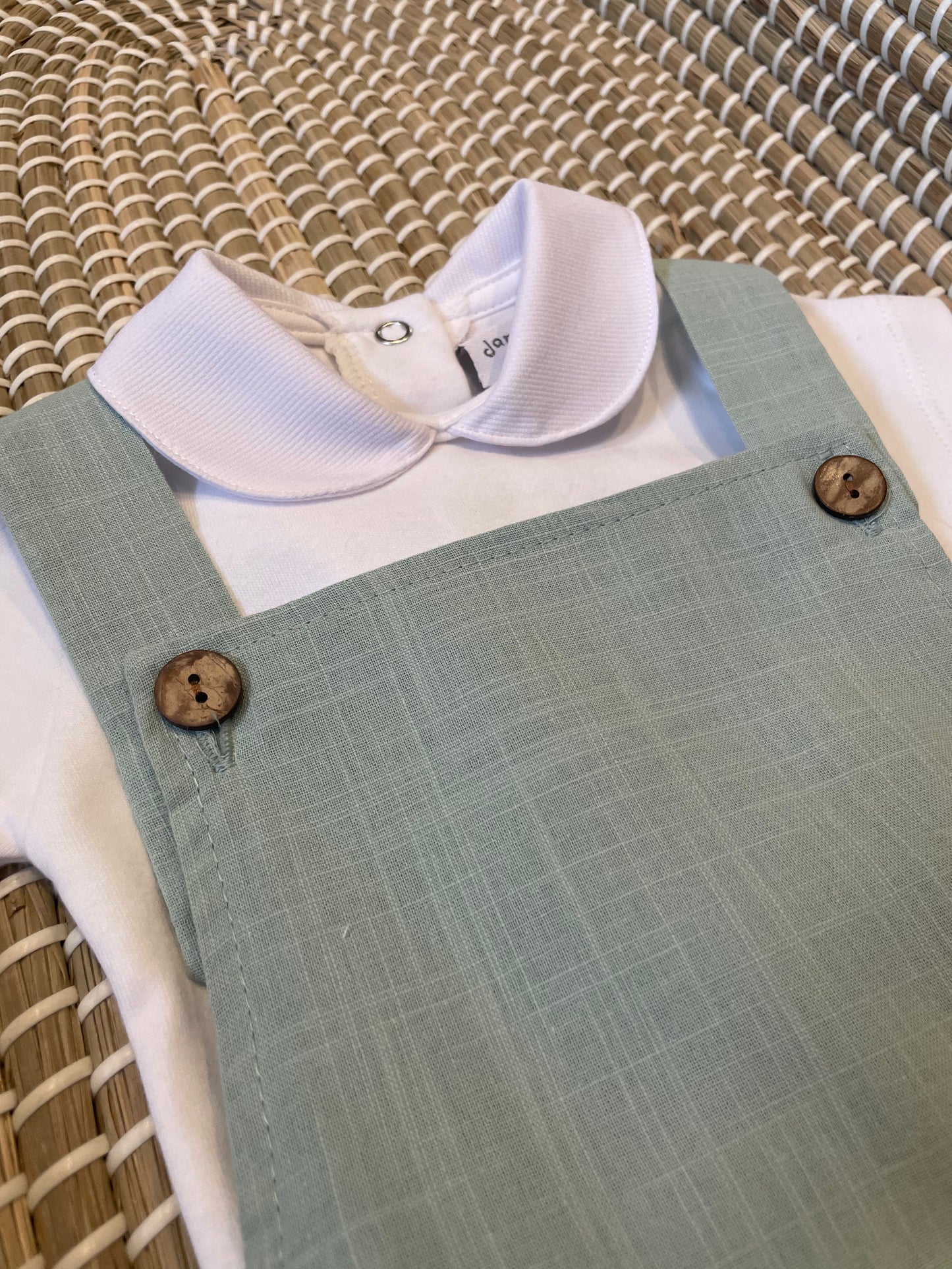 Personalised mint romper
