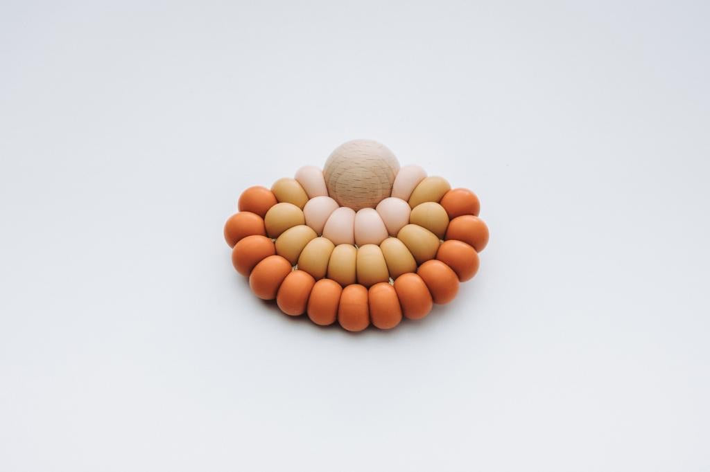 Orange rainbow teether