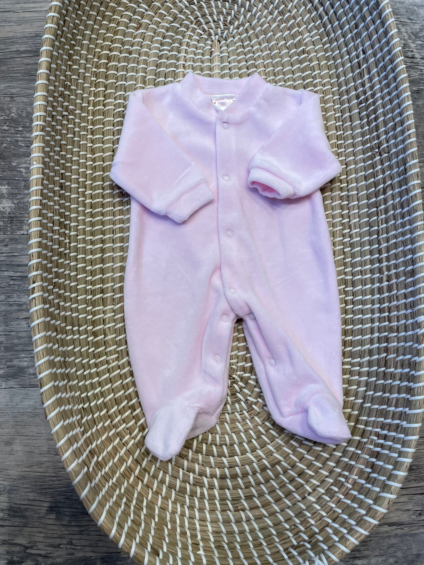 Personalised velour babygrow