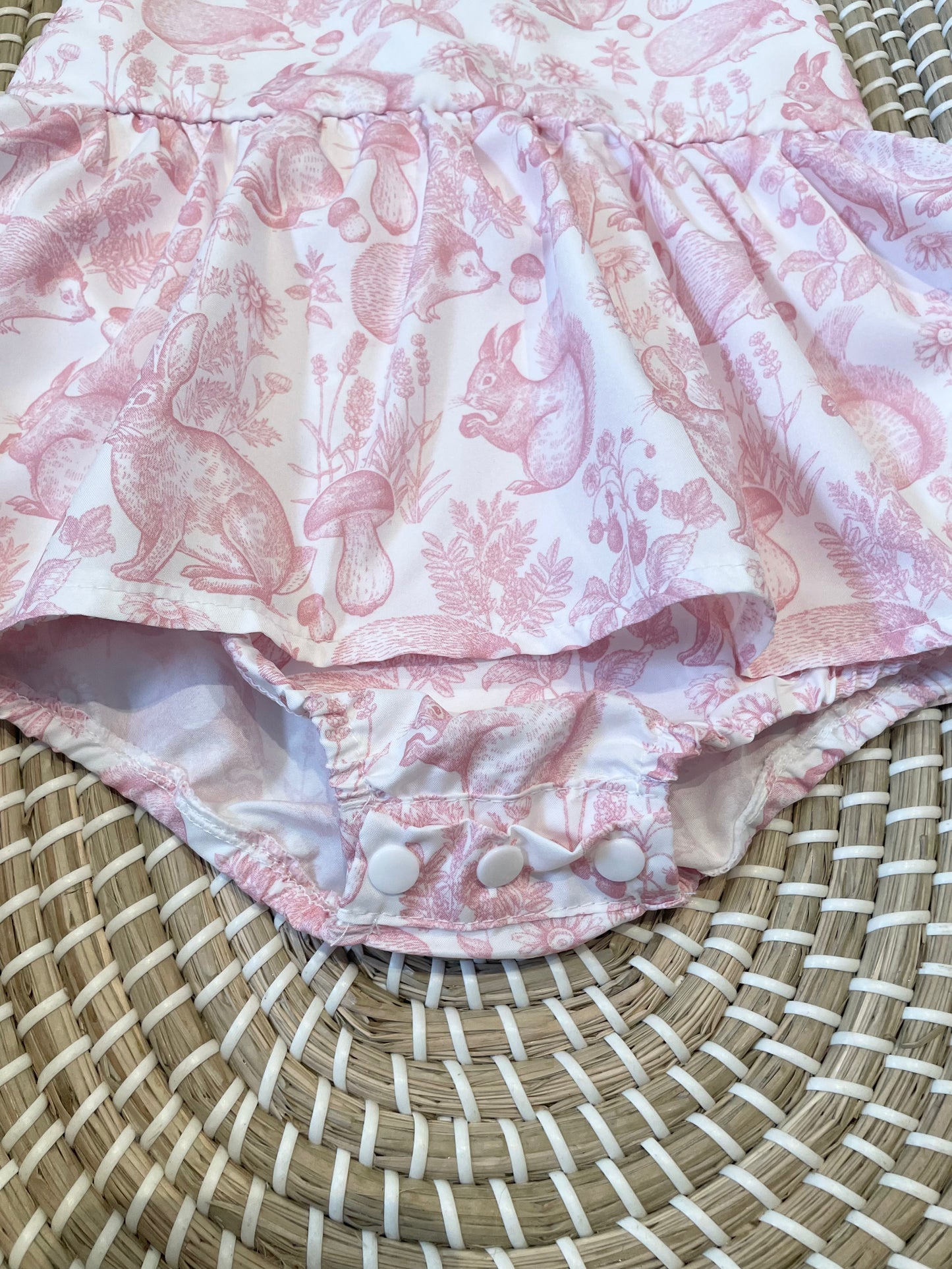 Pink bunny romper set