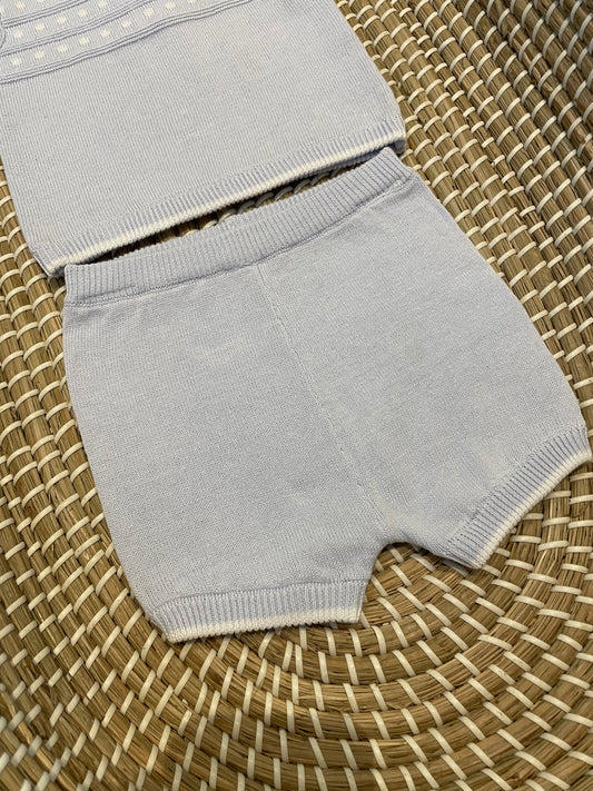 The blue dot shorts set