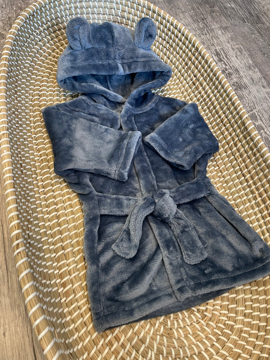 Personalised deep blue dressing gown