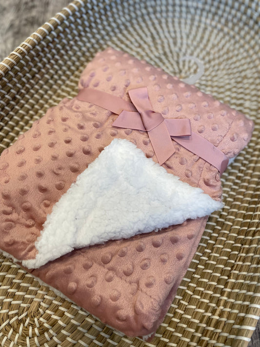 Personalised Dusty Rose deluxe baby wrap blanket