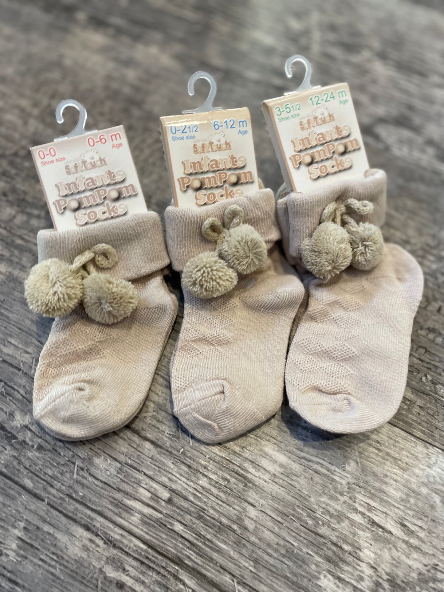 Pom Pom socks - Beige