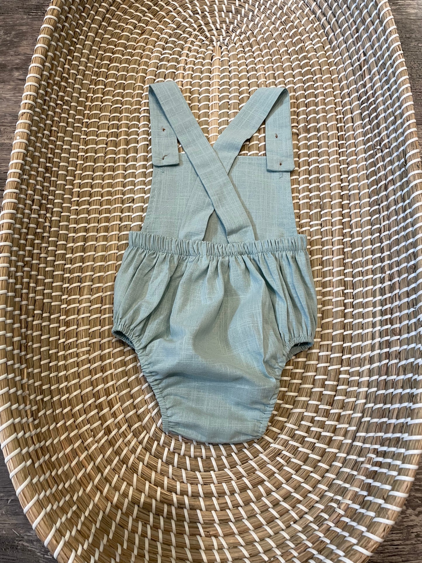 Personalised mint romper