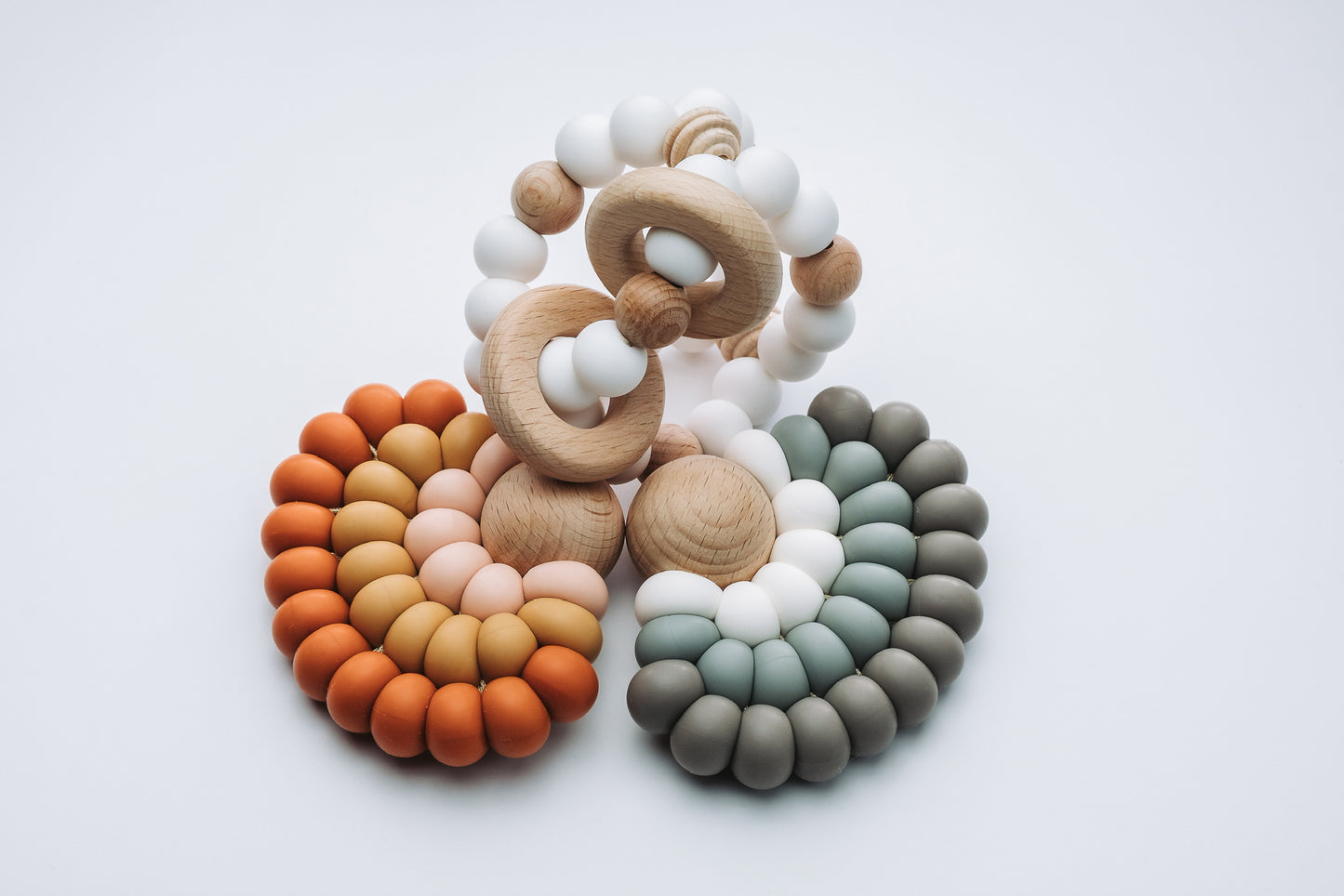 Orange rainbow teether