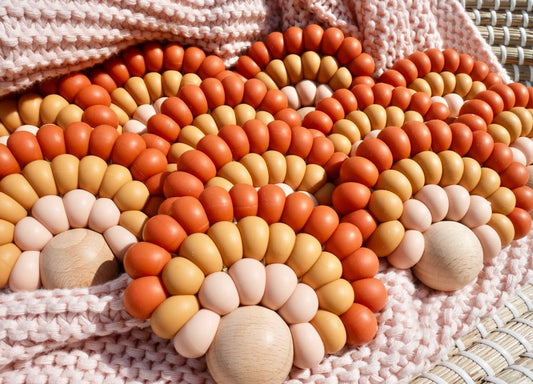 Orange rainbow teether