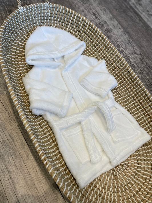 Personalised white dressing gown