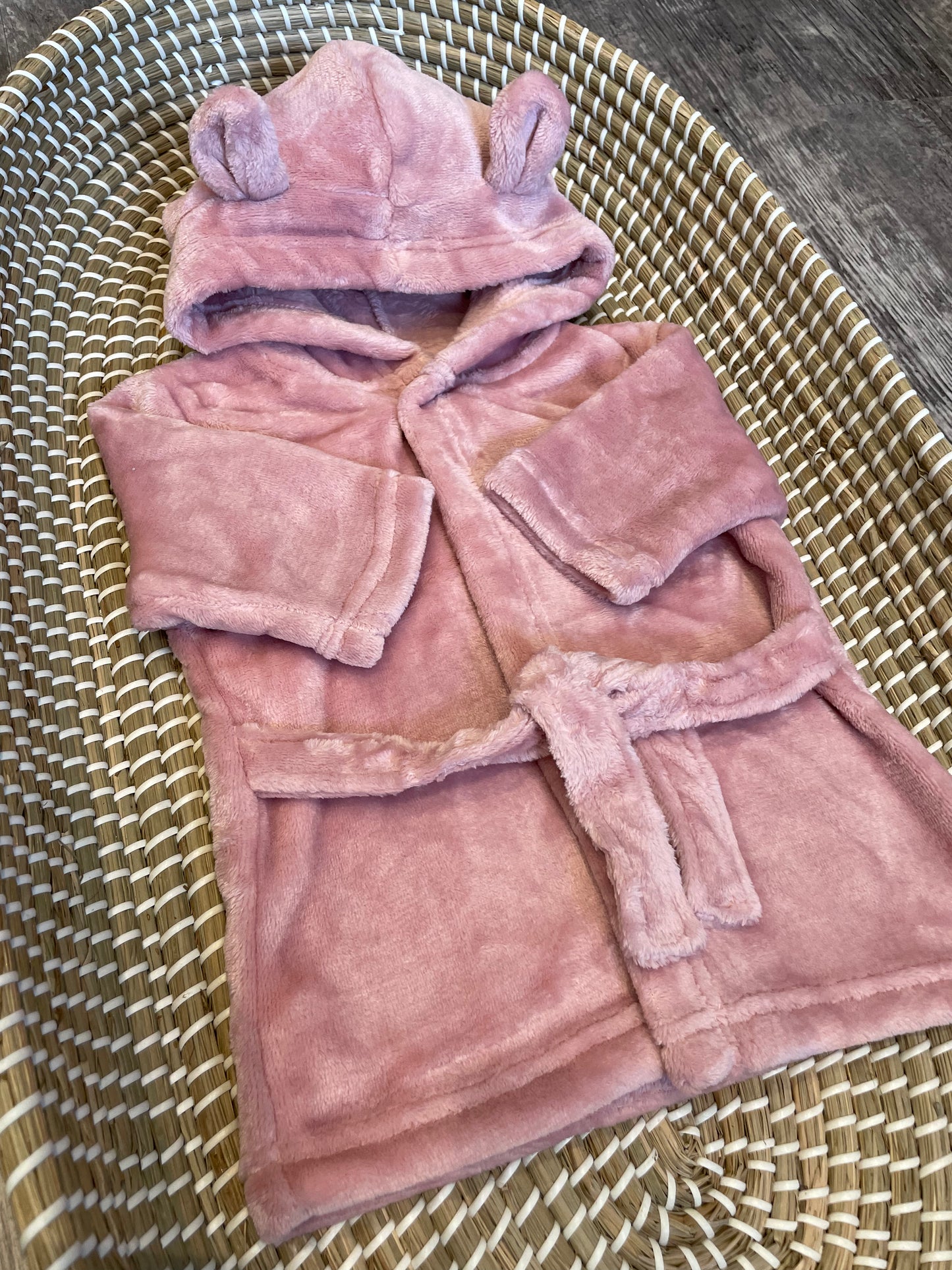 Personalised pink dressing gown