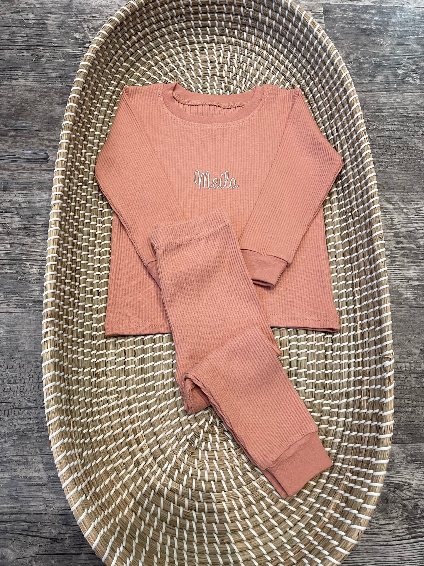 Personalised ribbed loungewear