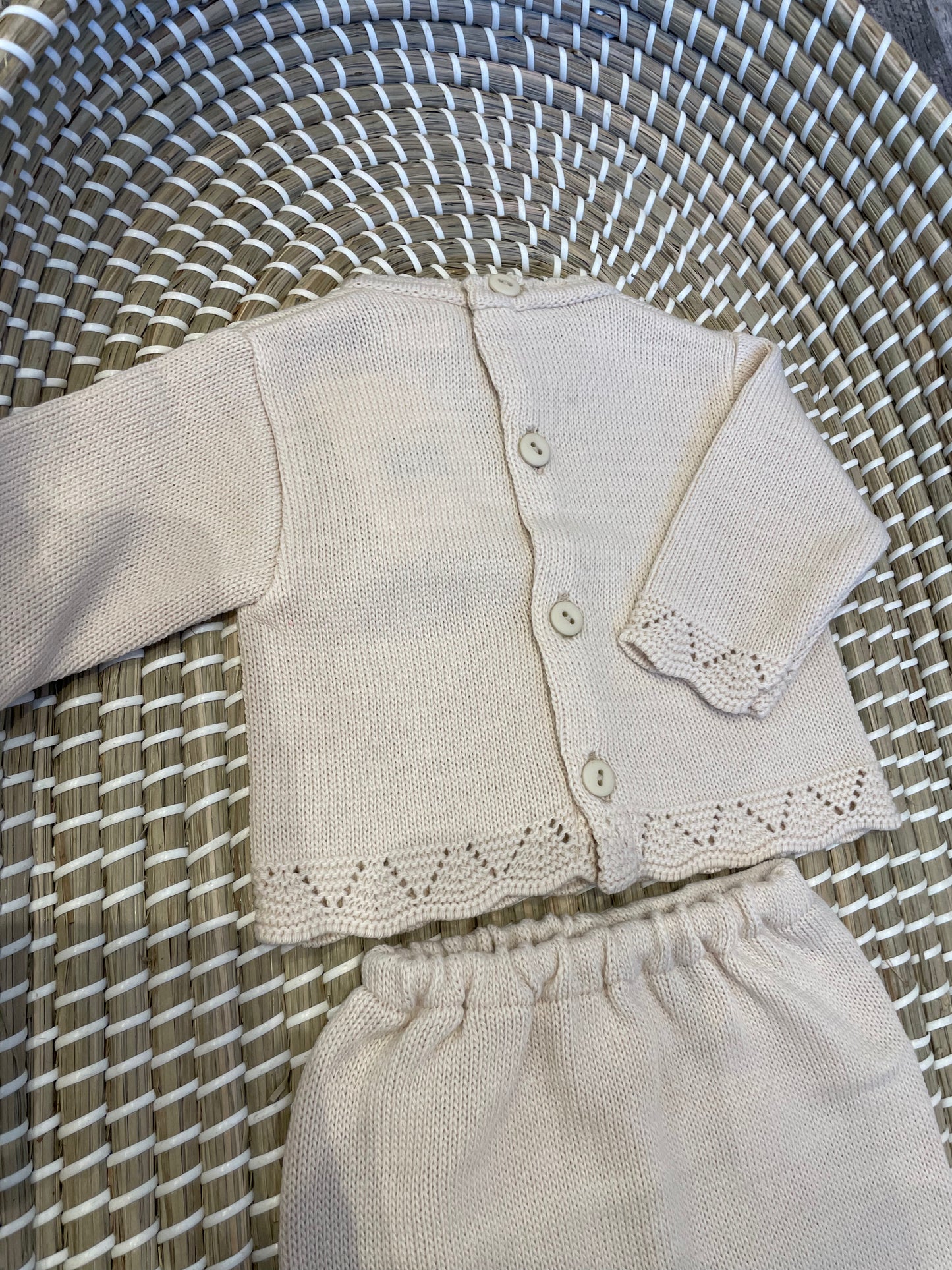 The taupe cable lace 2pc set