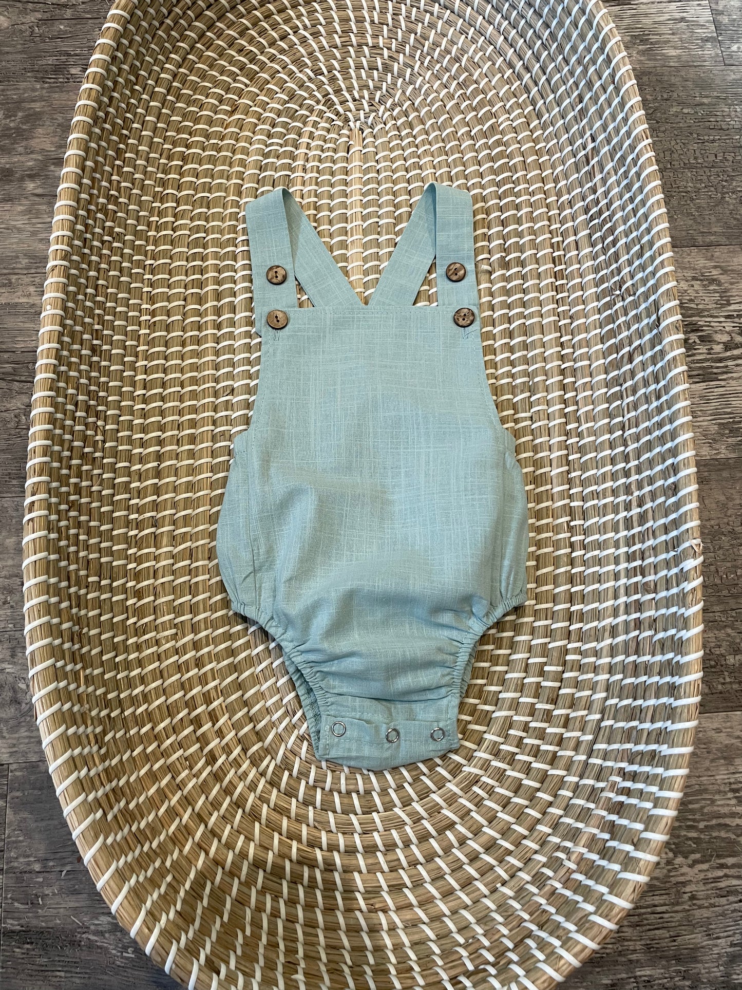 Personalised mint romper