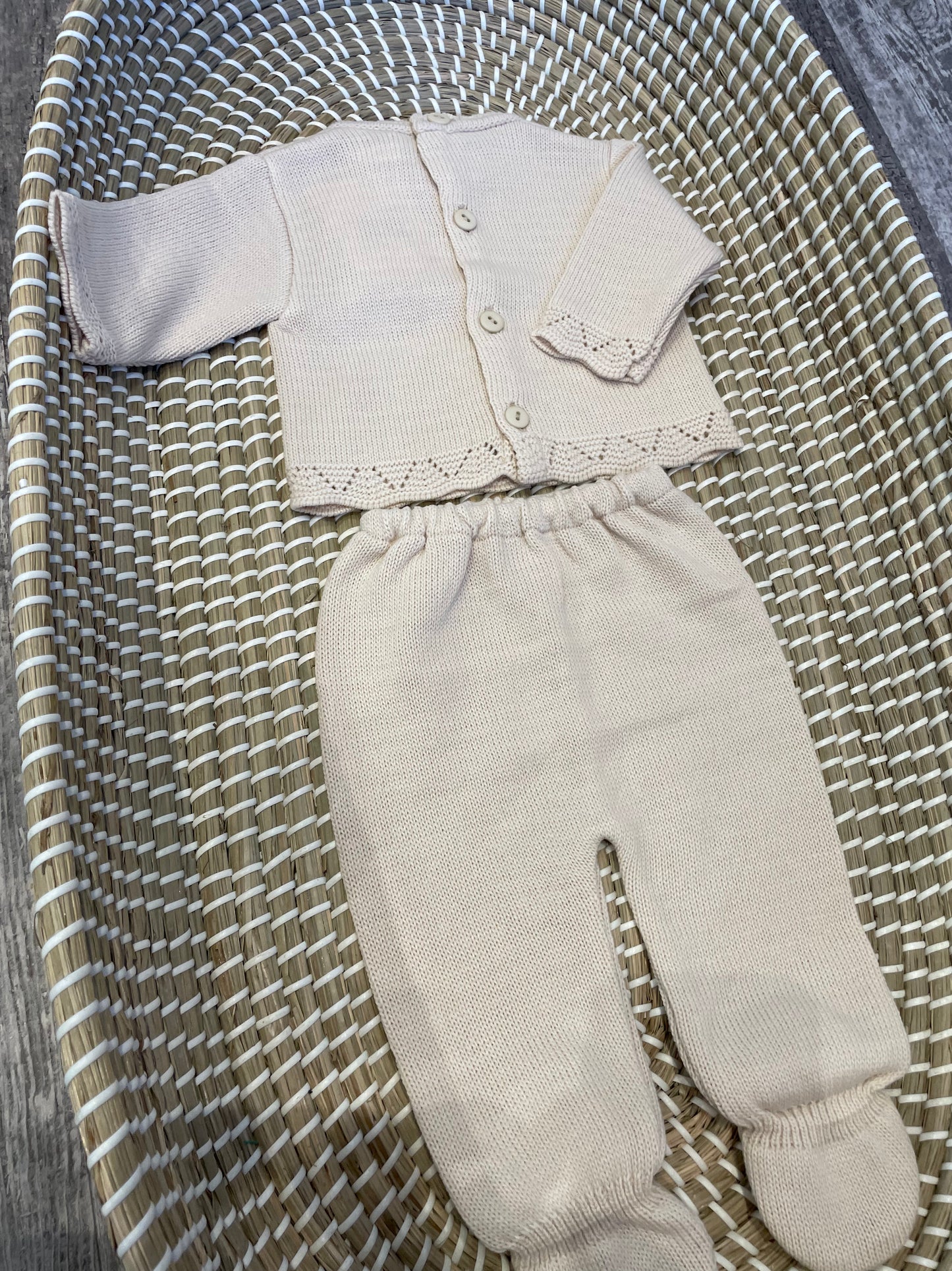 The taupe cable lace 2pc set