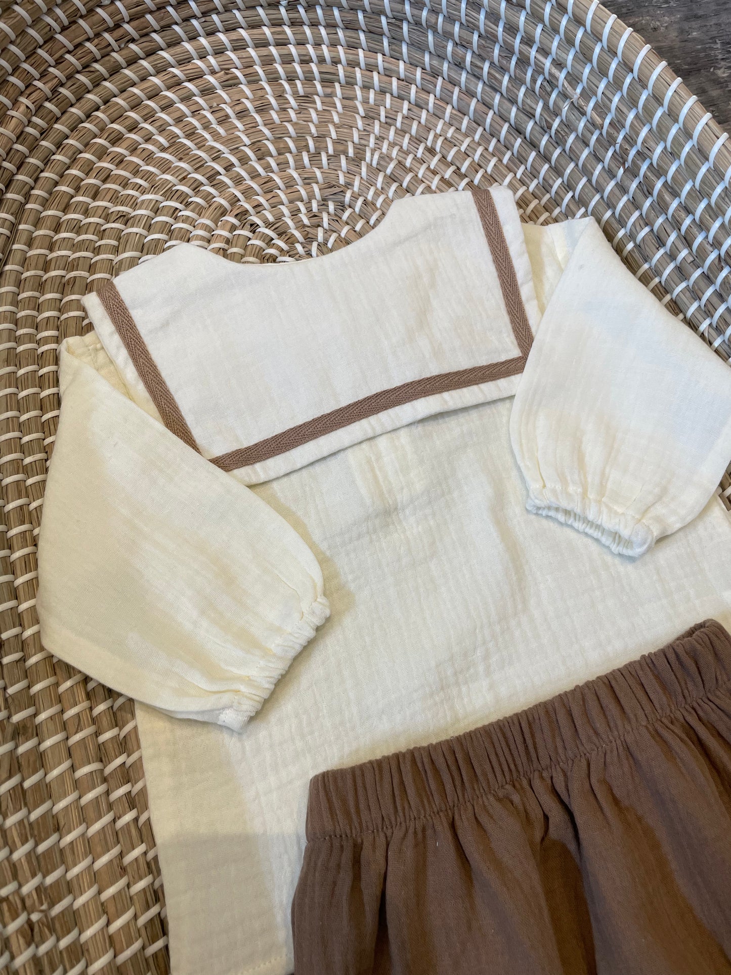 The beige muslin set