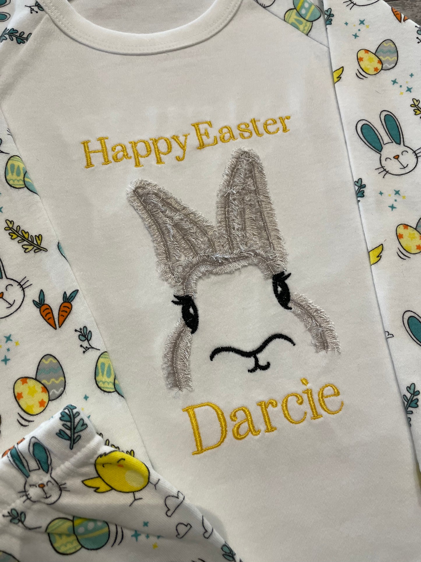 Personalised Easter print pyjamas