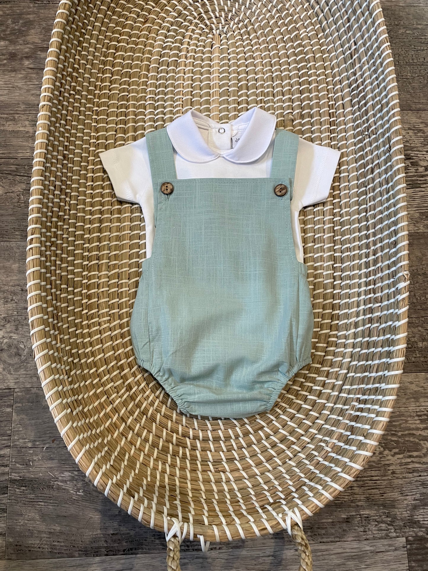 Personalised mint romper
