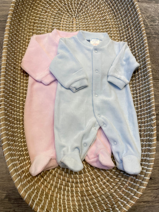 Personalised velour babygrow