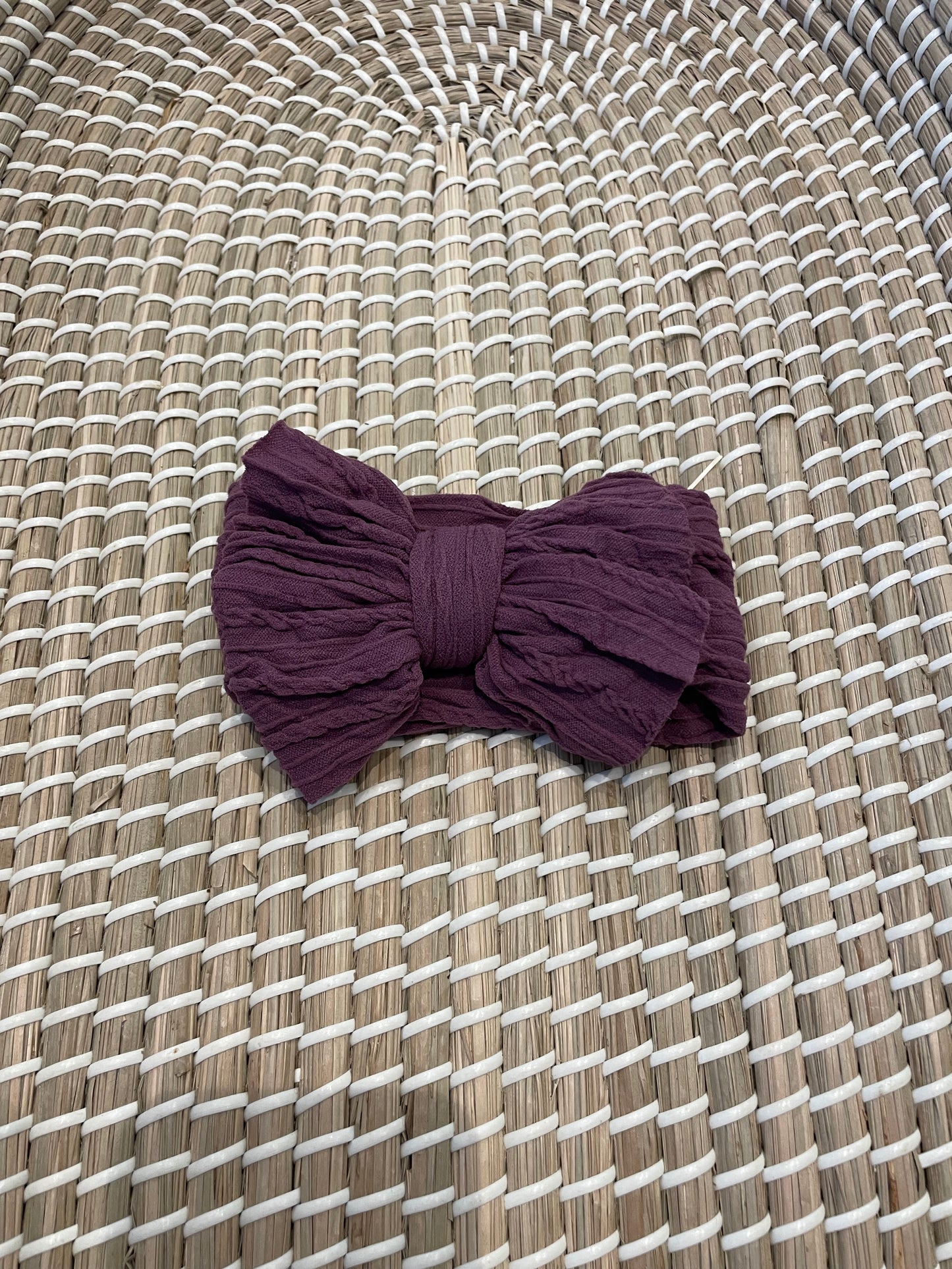 Cableknit headbands - Large bow