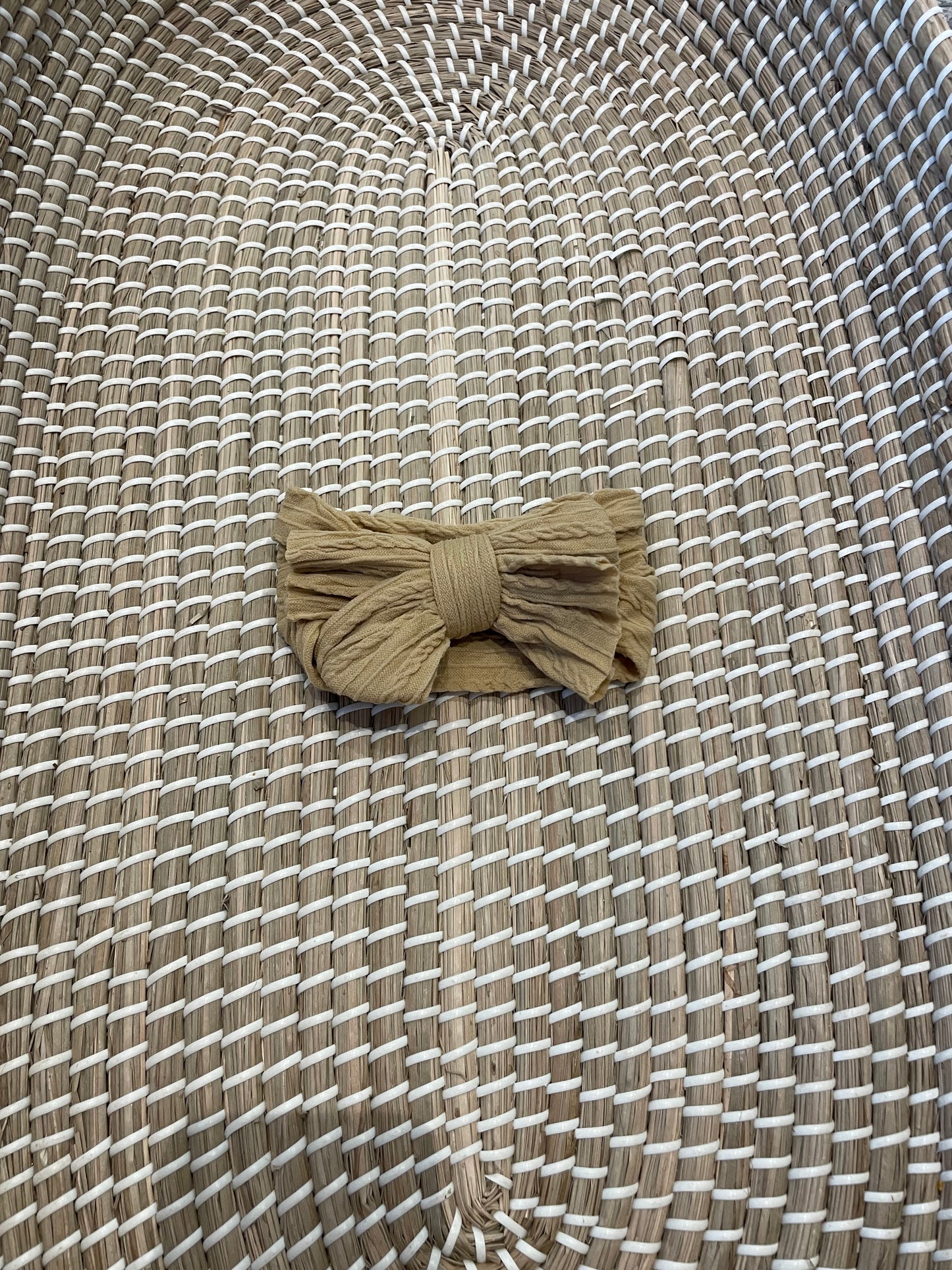 Cableknit headbands - Large bow
