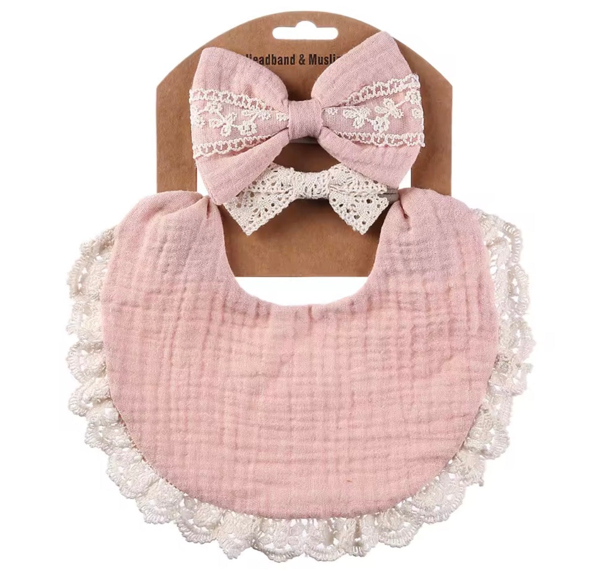Bib and headband set - plain