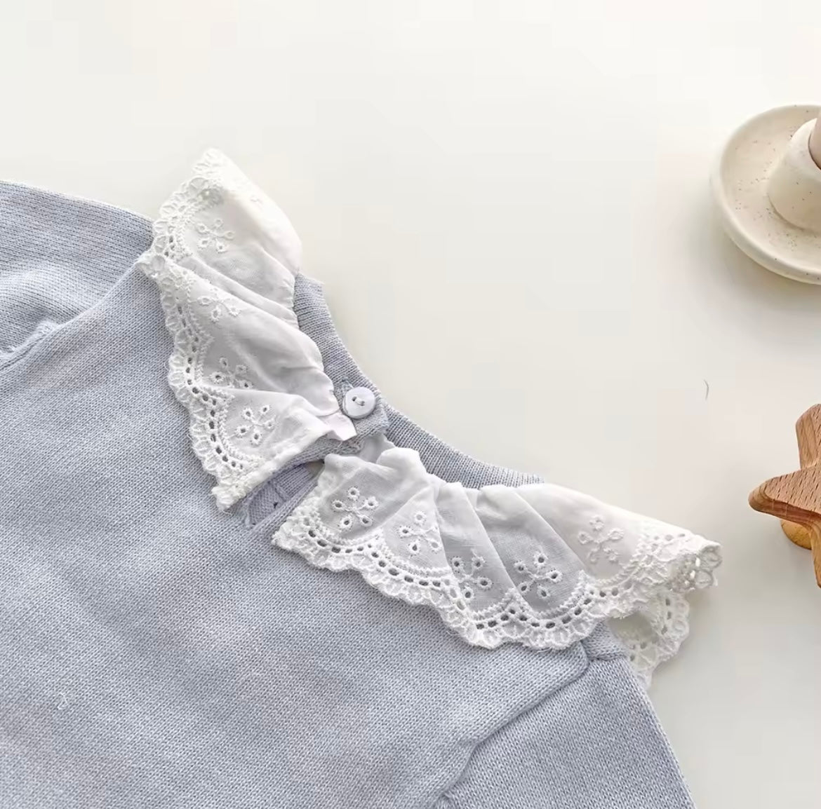 Blue frill romper