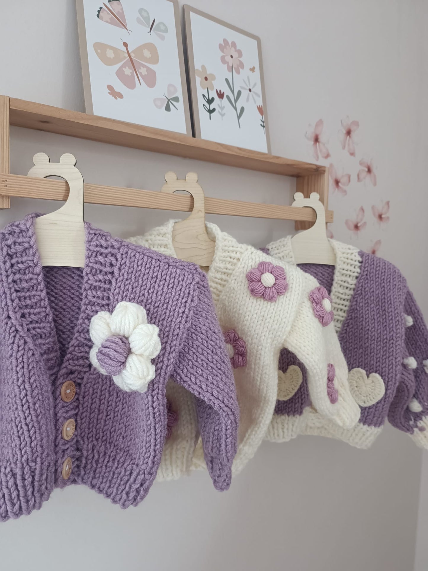 Handmade large single flower cardigan (PREORDER)