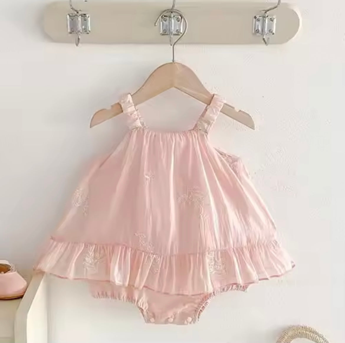 The pink babydoll romper