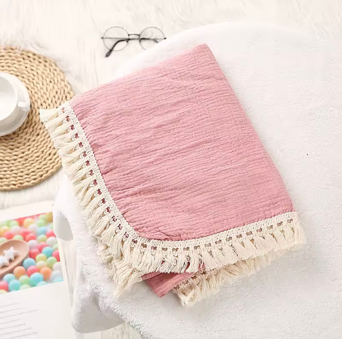 Muslin tassel blankets - medium