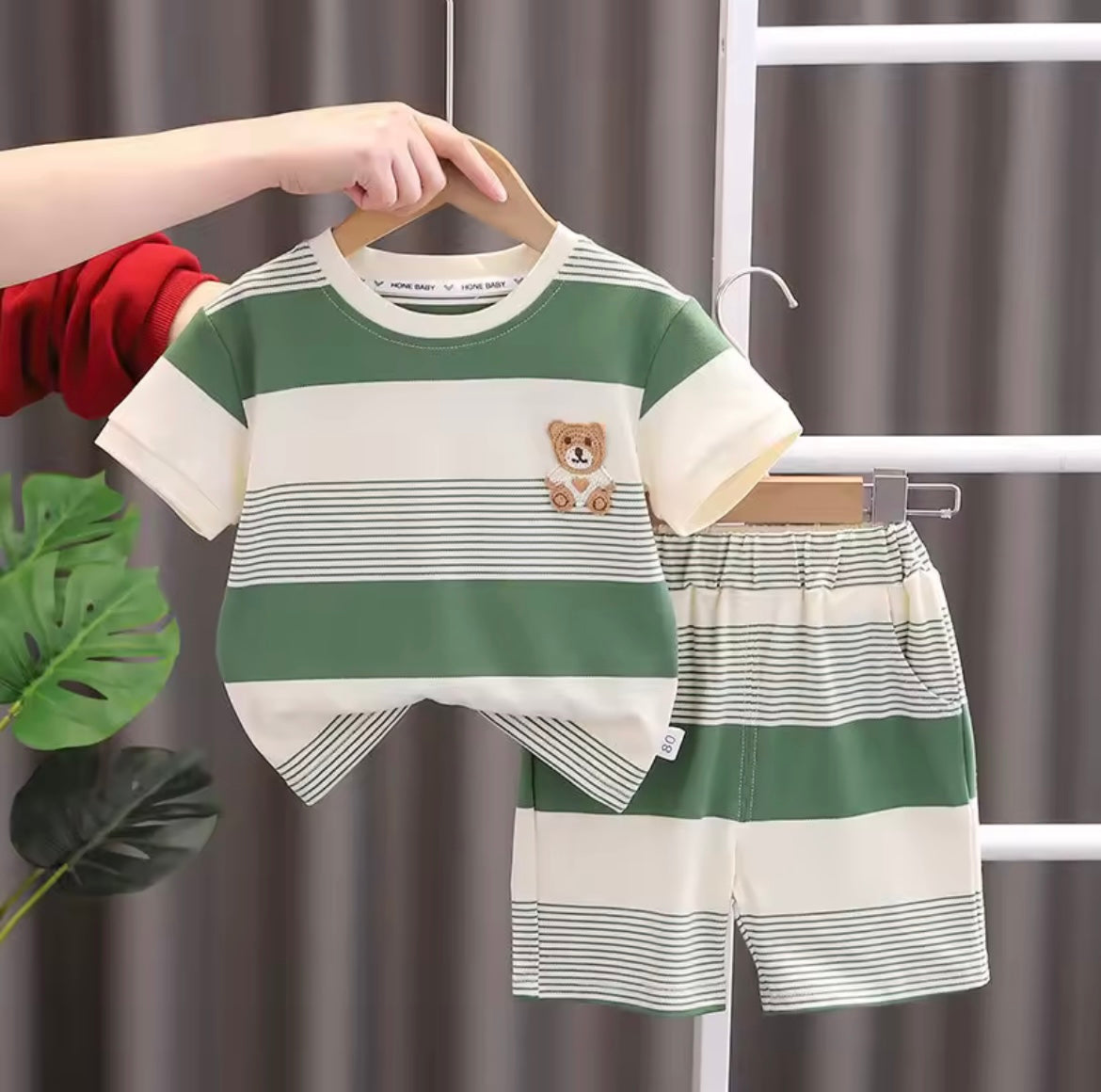 The striped teddy set