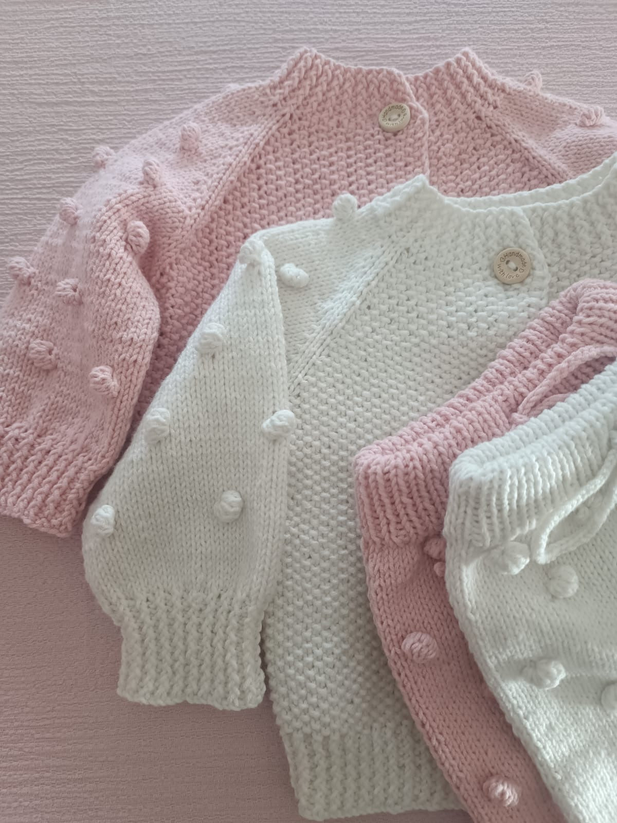 Newborn handmade cardigans - In Stock