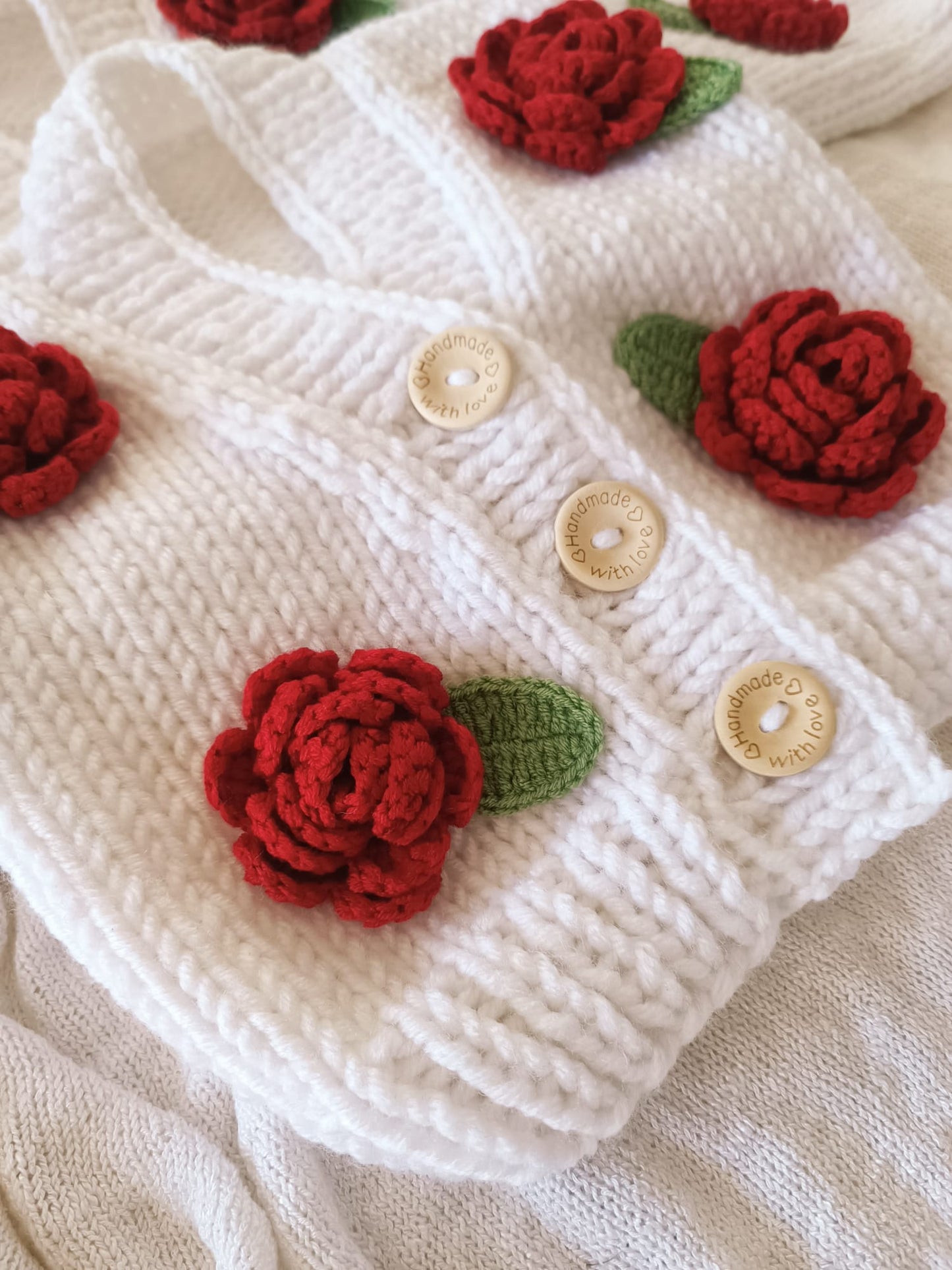 Handmade rose cardigan (PREORDER)