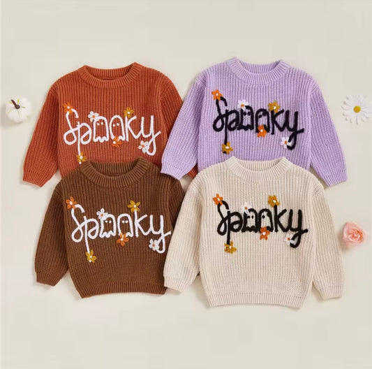 Floral spooky Halloween jumper - PREORDER