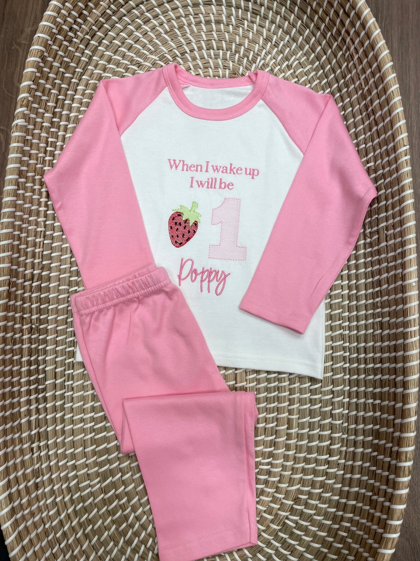 Personalised cotton pyjamas