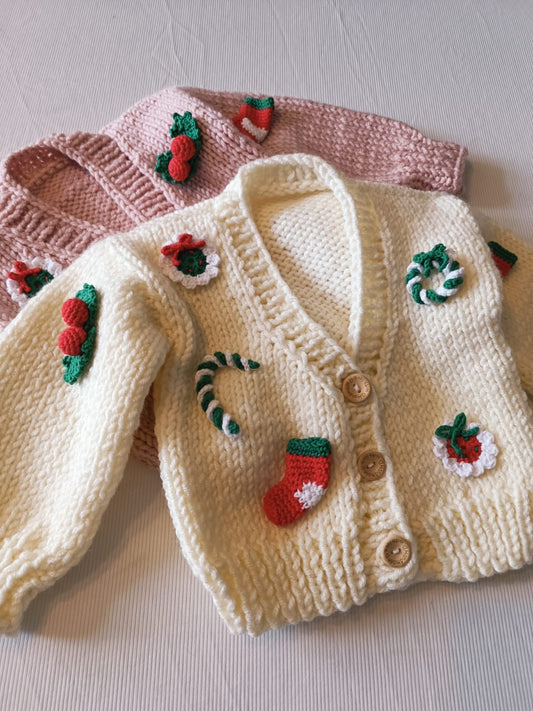 Handmade Christmas theme cardigan - PREORDER