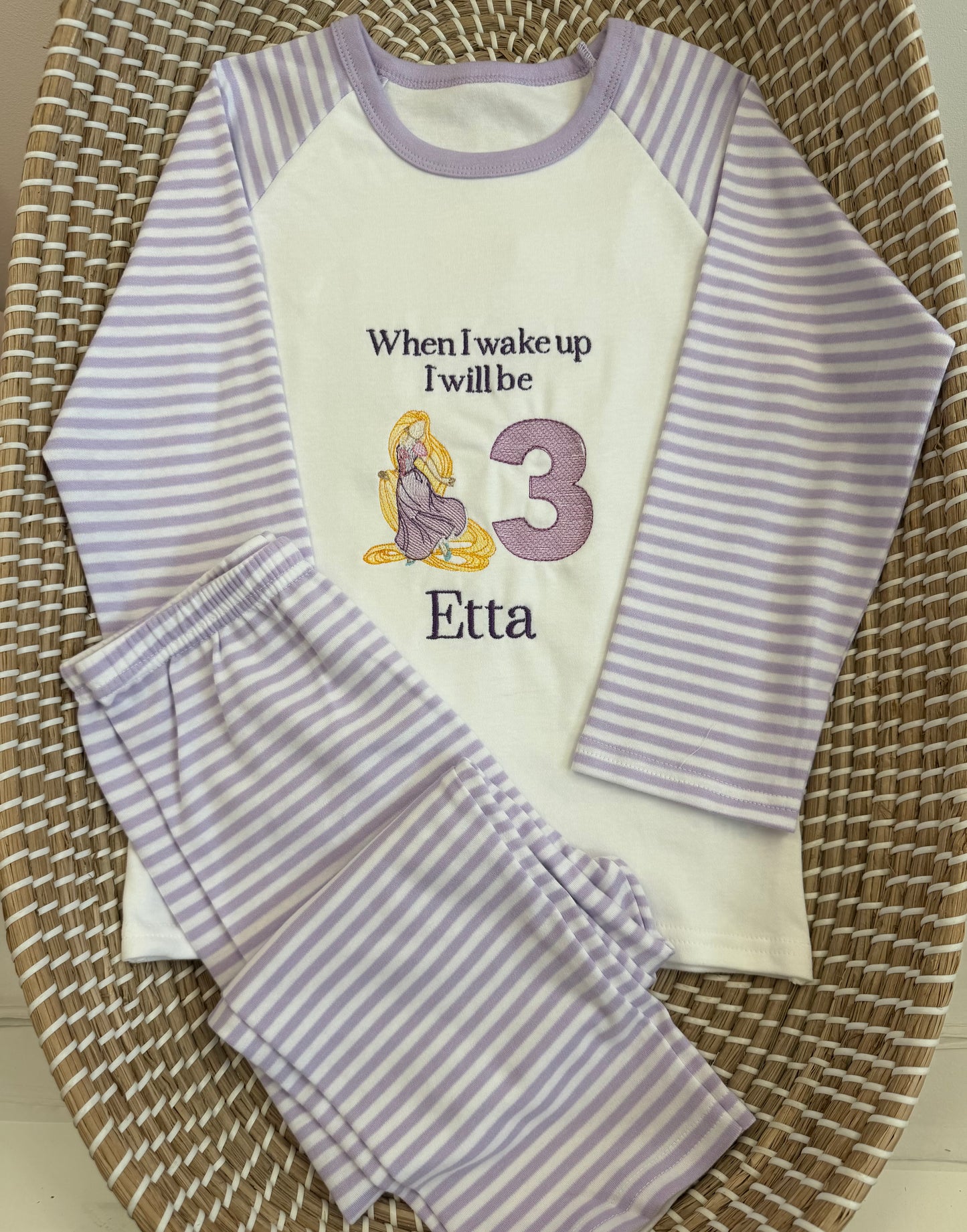 Personalised cotton pyjamas