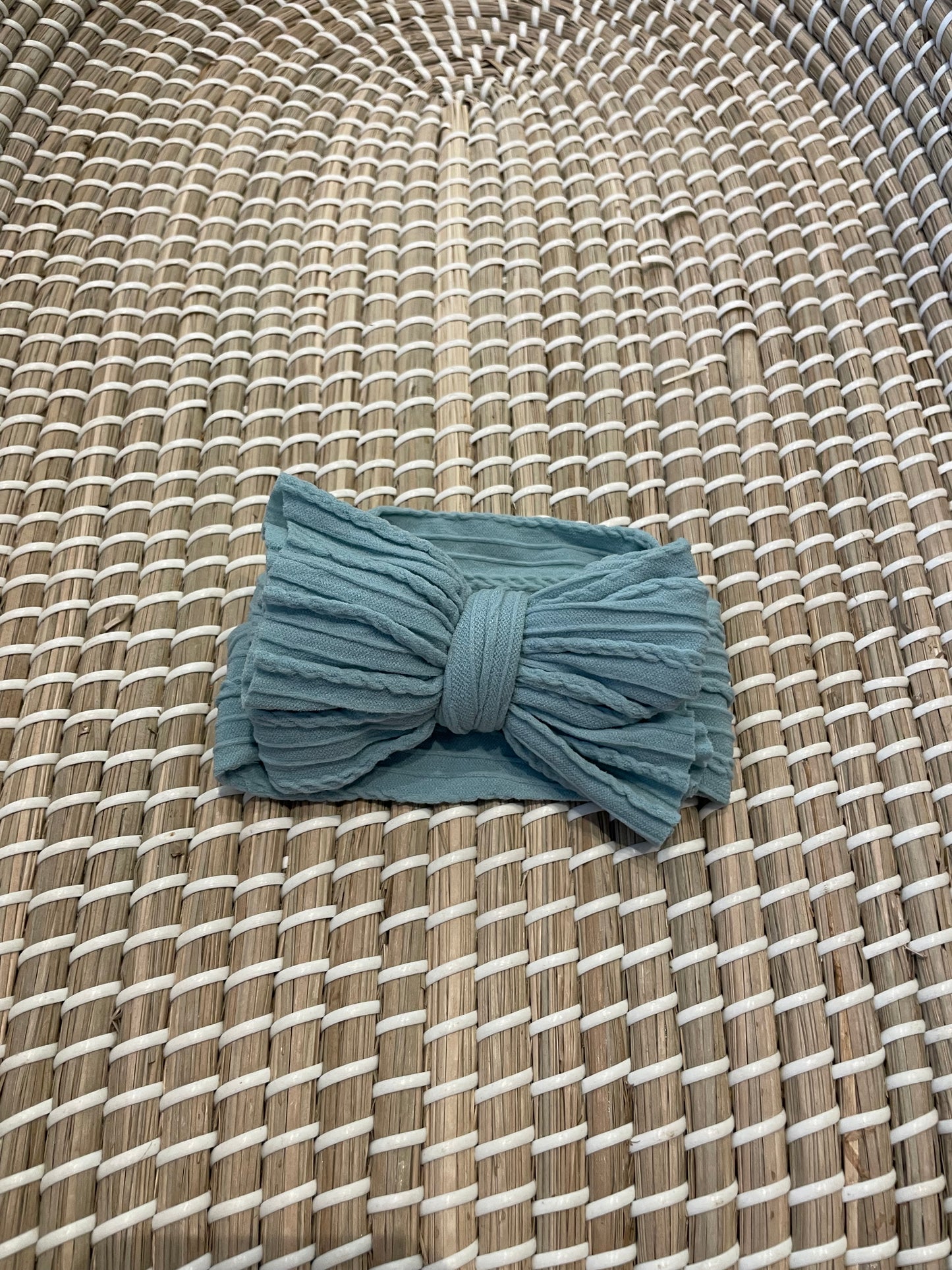 Cableknit headbands - Large bow