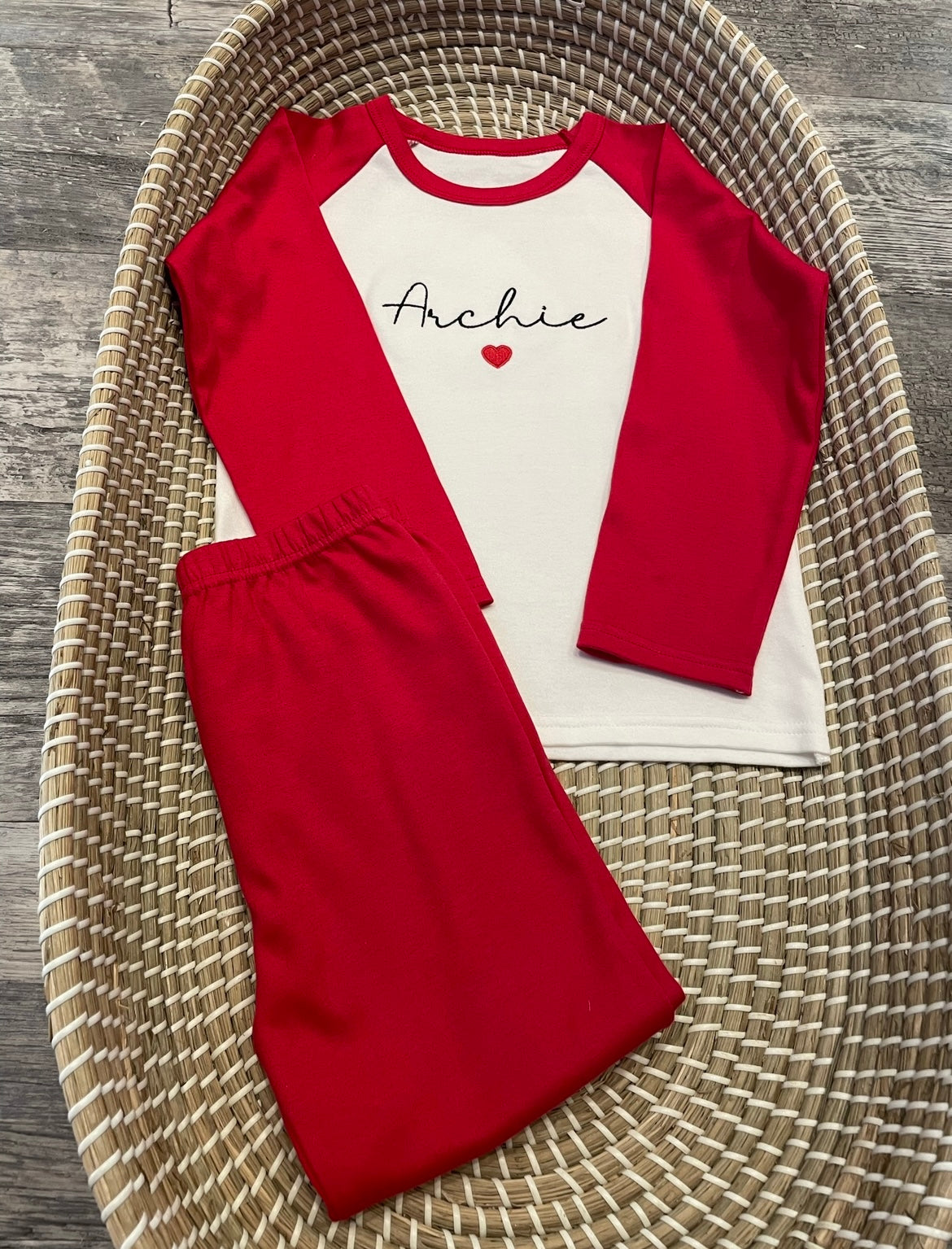 Personalised Easter plain cotton pyjamas