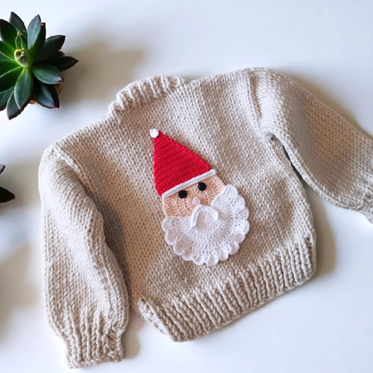 Handmade Father Christmas cardigan - PREORDER