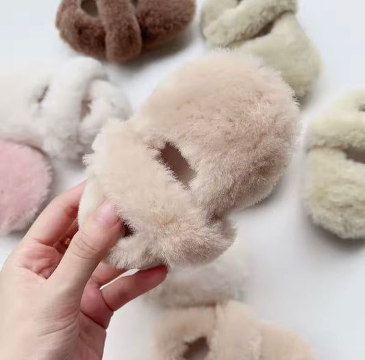 Fluffy baby shoes