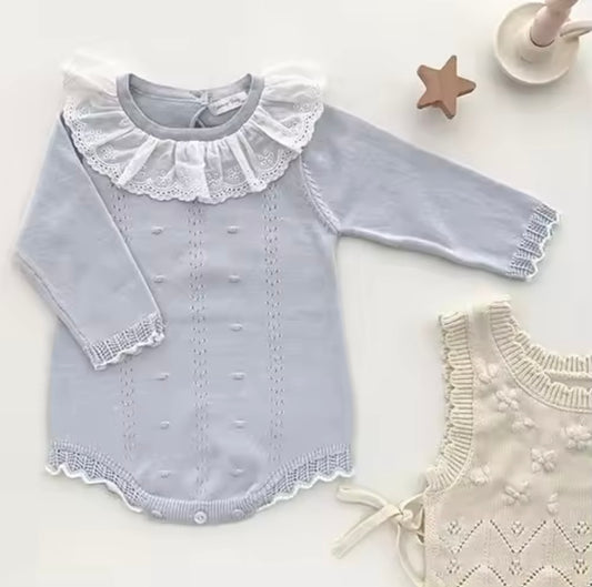 Blue frill romper