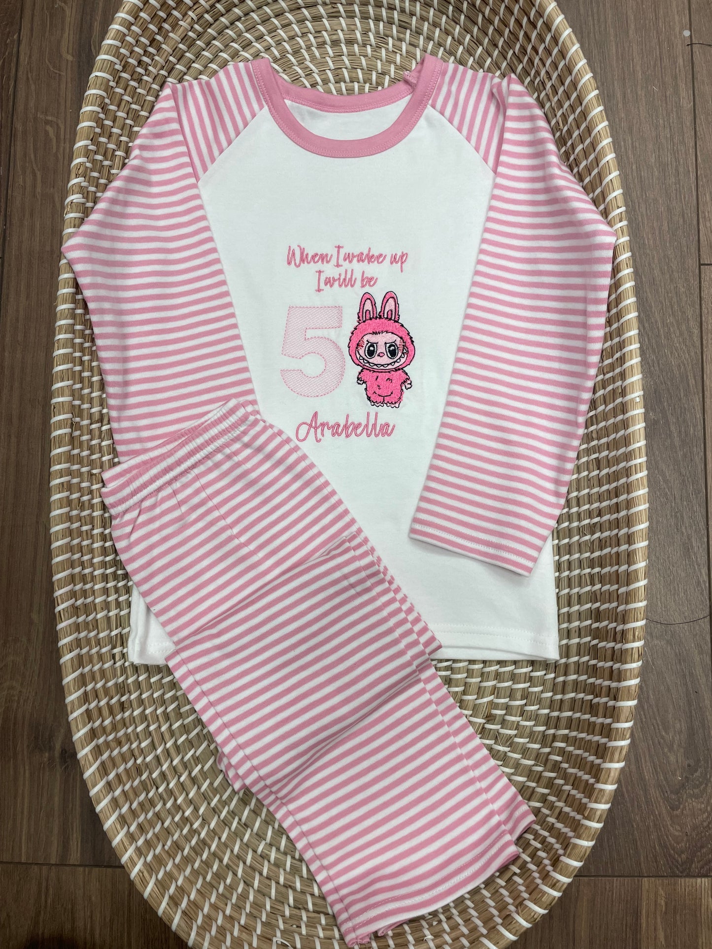 Personalised cotton pyjamas