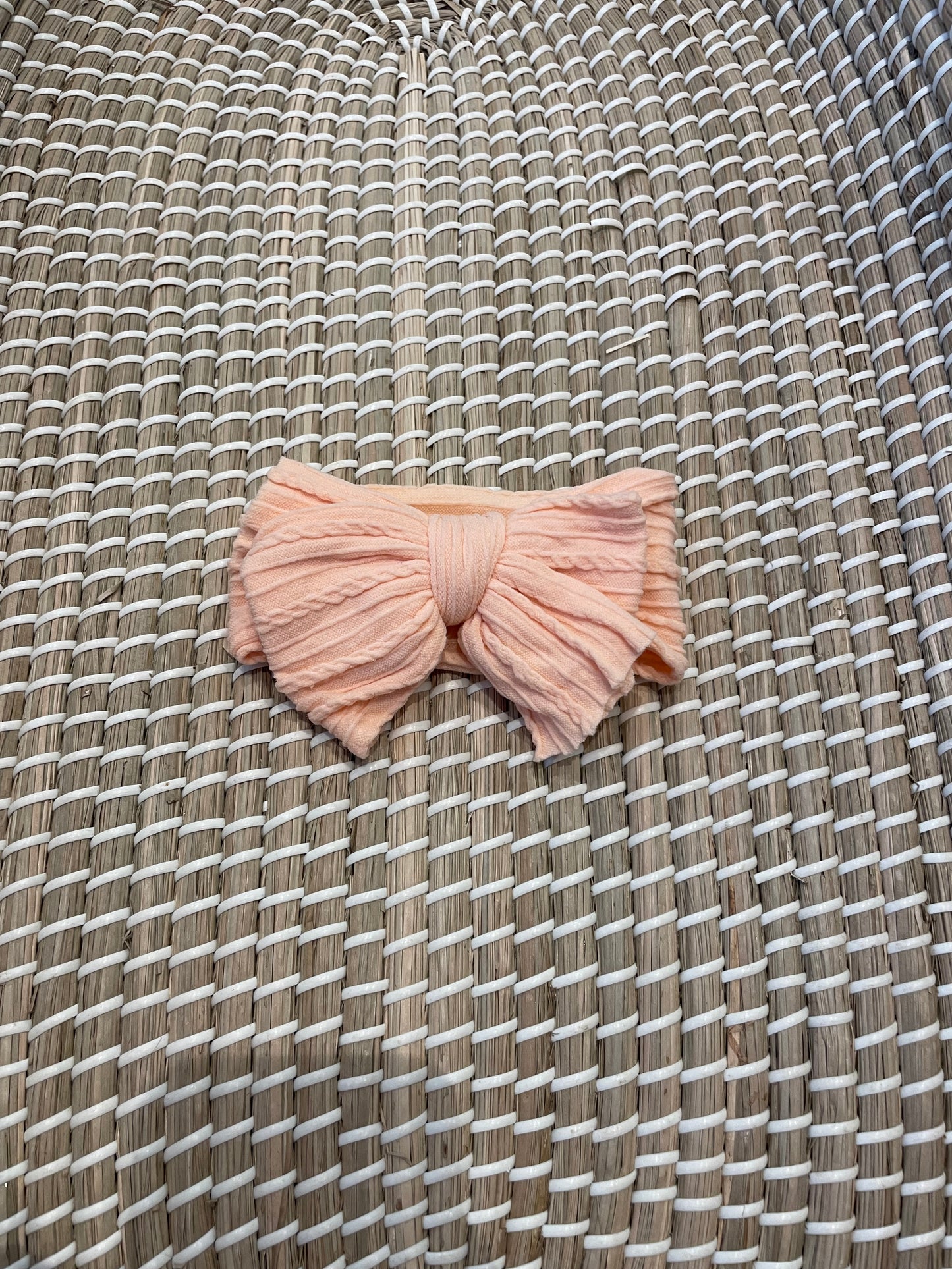 Cableknit headbands - Large bow