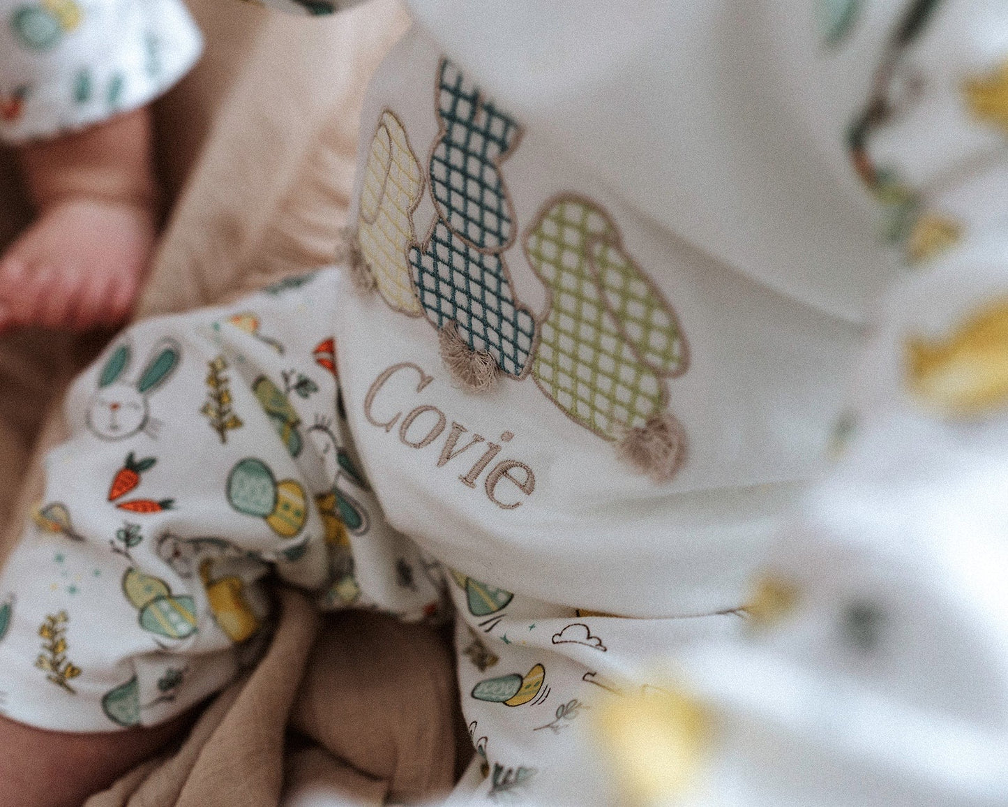 Personalised Easter plain cotton pyjamas